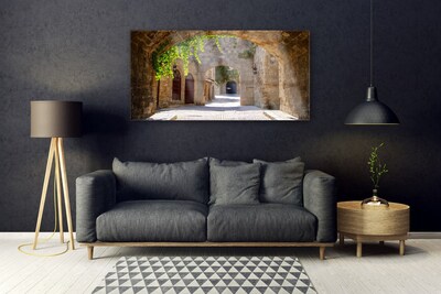 Foto in glas Tunnel alley architectuur
