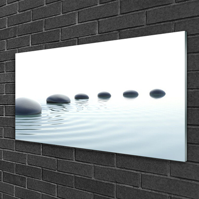 Foto in glas Water stones art