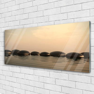 Foto in glas Water stones art