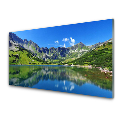 Foto in glas Mountain lake landscape