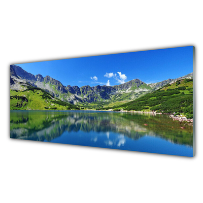 Foto in glas Mountain lake landscape