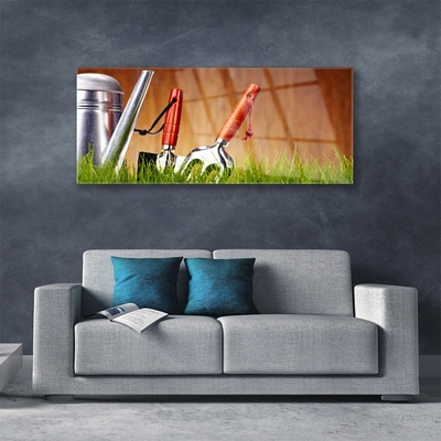 Foto in glas Grass nature gereedschap