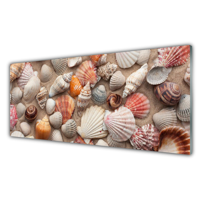 Foto in glas Shellfish zandkunst