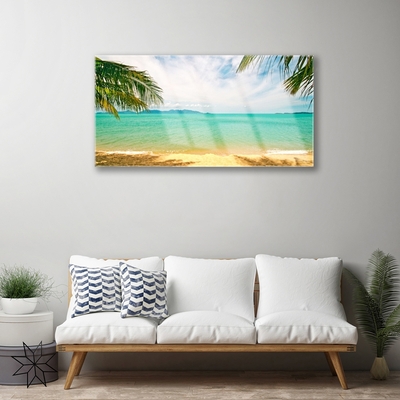 Foto in glas Sea beach landscape