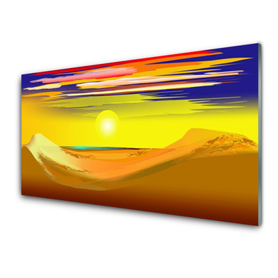 Foto in glas Desert sun art