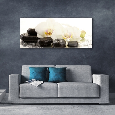 Foto in glas Flower stones art