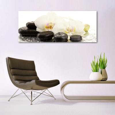 Foto in glas Flower stones art