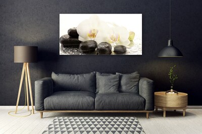 Foto in glas Flower stones art