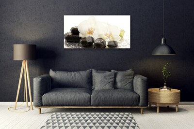 Foto in glas Flower stones art