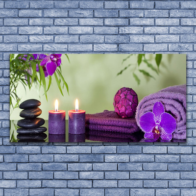 Foto in glas Stones art candles