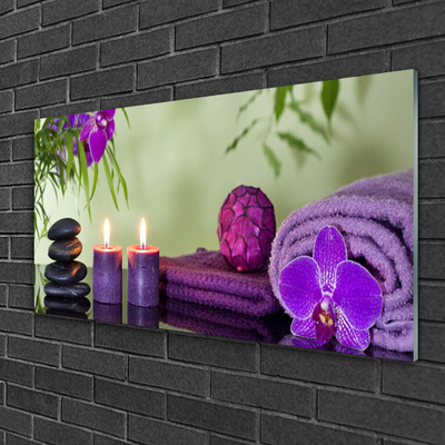 Foto in glas Stones art candles