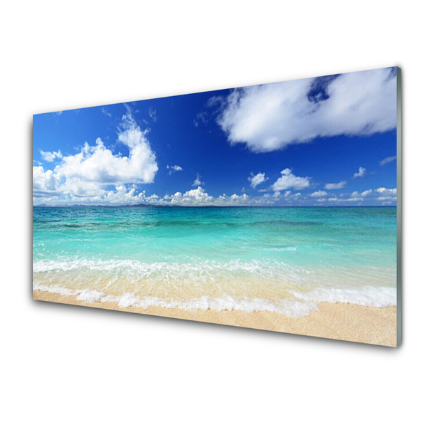 Foto in glas Sea beach landscape