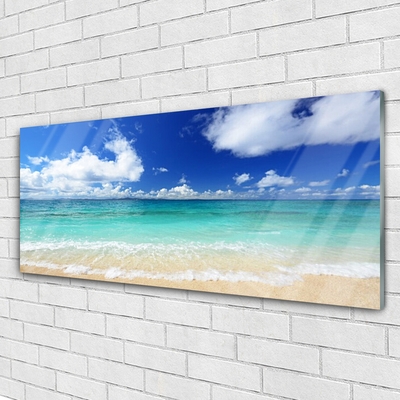 Foto in glas Sea beach landscape