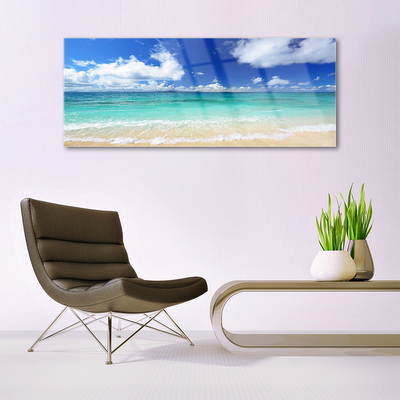 Foto in glas Sea beach landscape