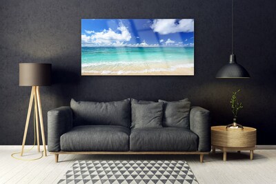 Foto in glas Sea beach landscape