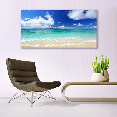 Foto in glas Sea beach landscape