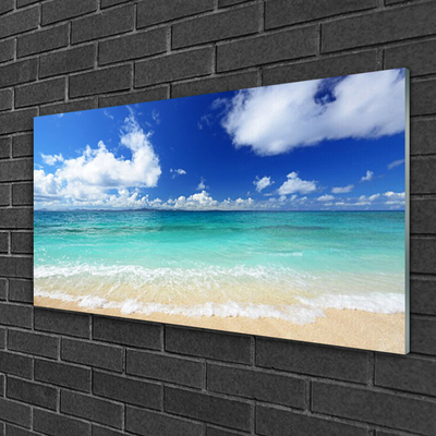 Foto in glas Sea beach landscape