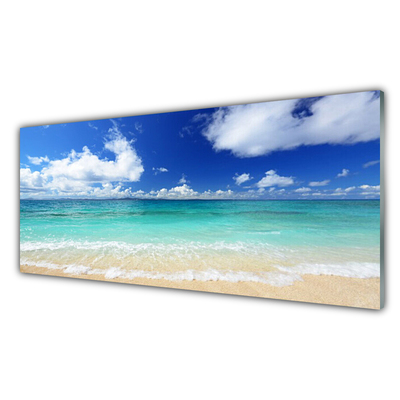 Foto in glas Sea beach landscape