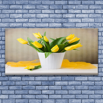 Foto in glas Tulpen bloemen plant