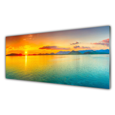 Foto in glas Sea sun landschap
