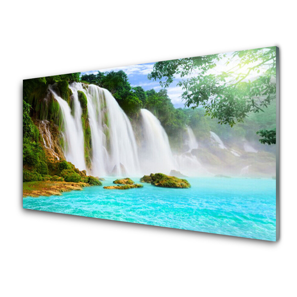 Glas foto Waterval lake nature