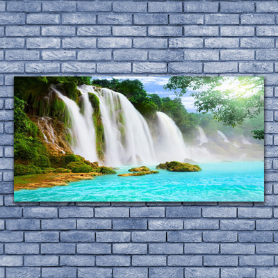 Glas foto Waterval lake nature