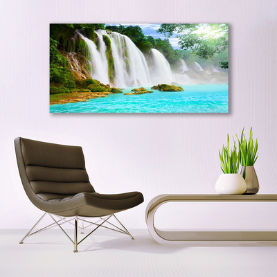 Glas foto Waterval lake nature