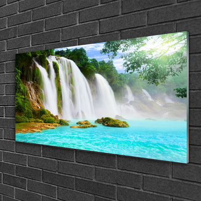 Glas foto Waterval lake nature