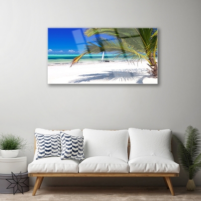 Glas foto Palm beach landscape