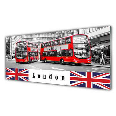 Glas foto London bus art