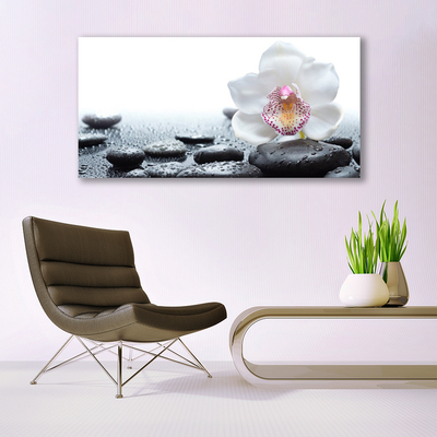 Glas foto Orchid flower art