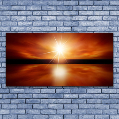 Glas foto Hemel van de zon water landschap
