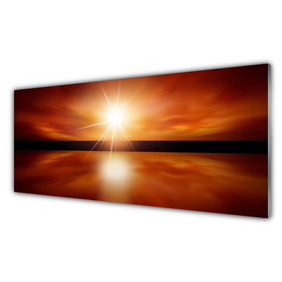 Glas foto Hemel van de zon water landschap
