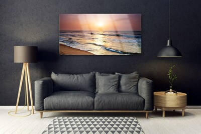 Glas foto Sea beach sun landschap