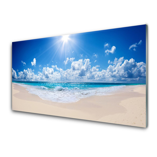 Glas foto Sun beach overzees landschap