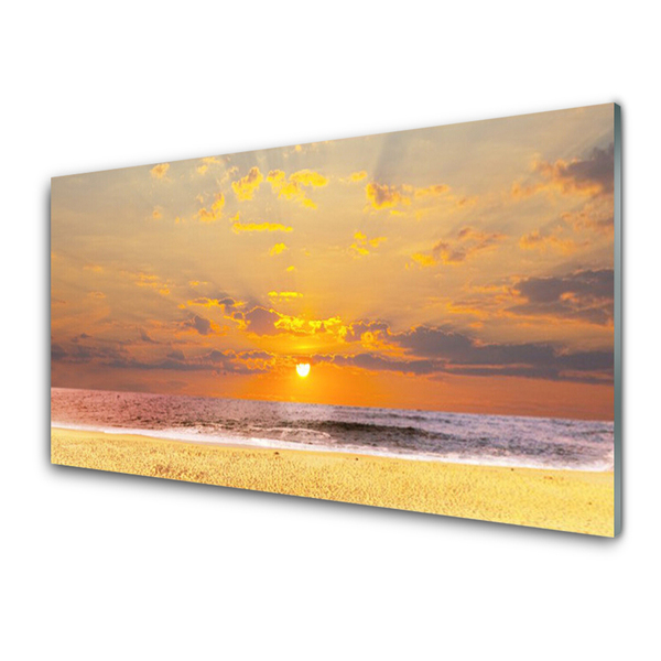 Glas foto Sea beach sun landschap