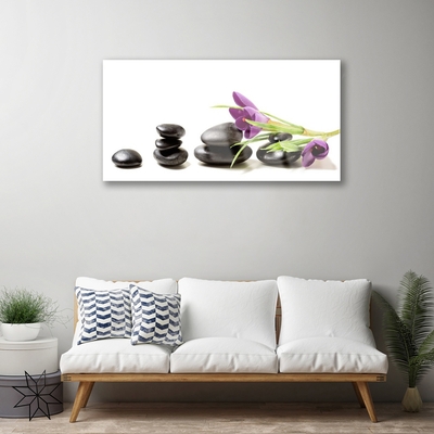 Glas foto Crocus flower art