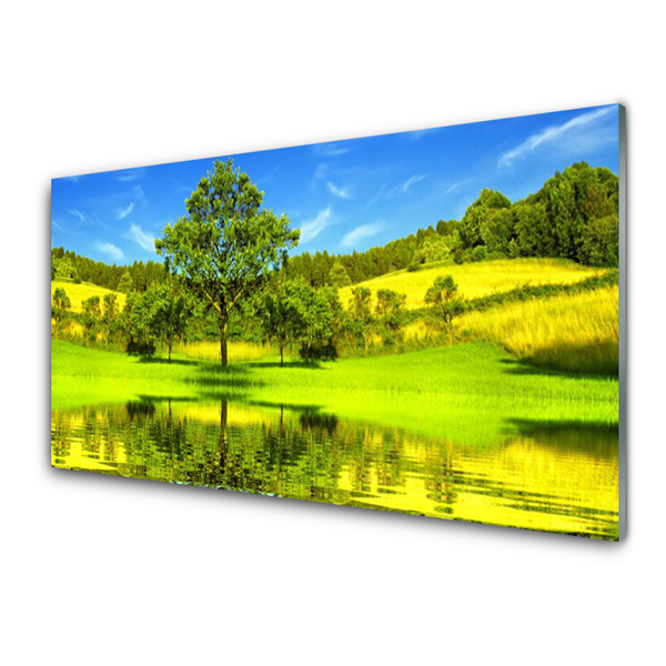 Glas foto Tree meadow nature