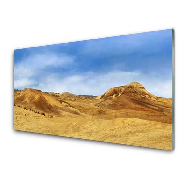 Glas foto Desert hills landschap