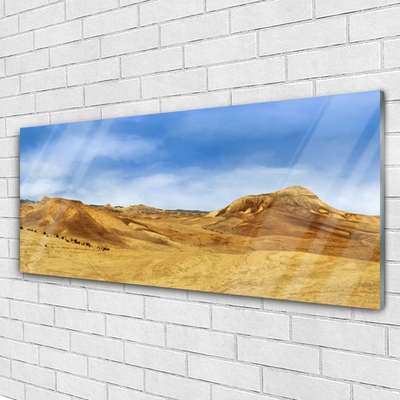 Glas foto Desert hills landschap