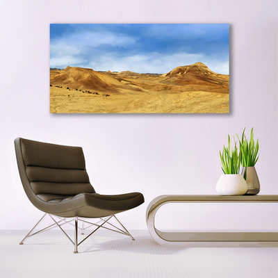 Glas foto Desert hills landschap