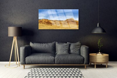 Glas foto Desert hills landschap