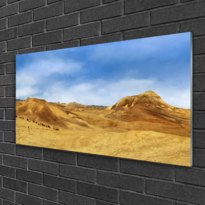 Glas foto Desert hills landschap