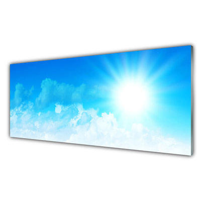 Glas foto Zon landschap van de hemel