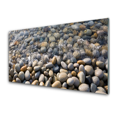 Glas foto Water stones art