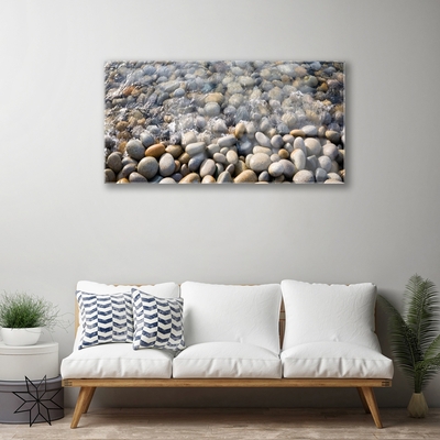 Glas foto Water stones art