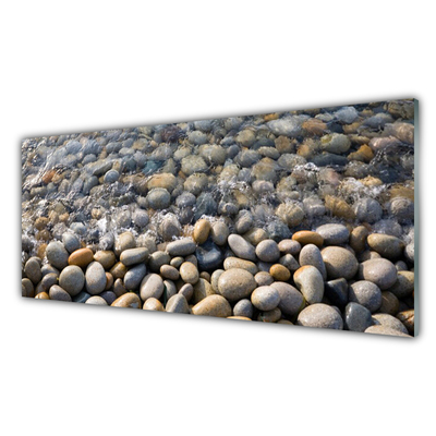 Glas foto Water stones art