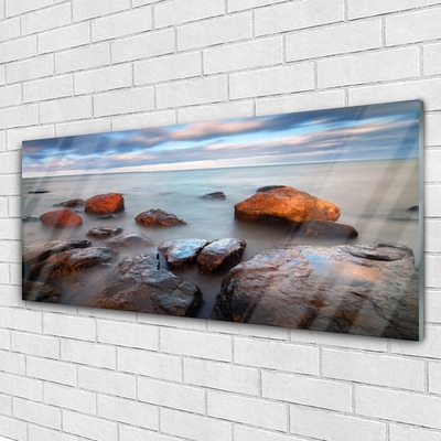 Glas foto Stones sea landscape