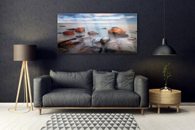 Glas foto Stones sea landscape