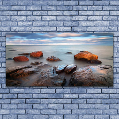 Glas foto Stones sea landscape